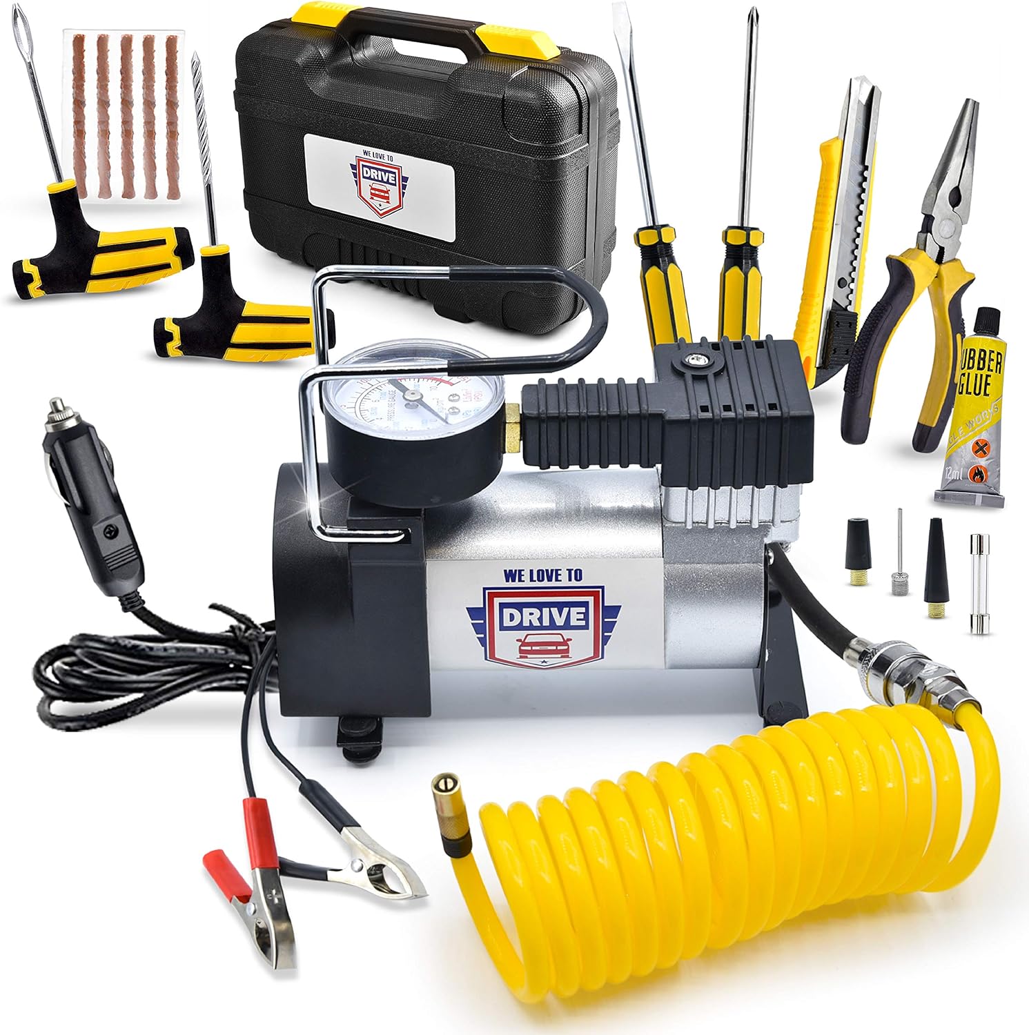 150 PSI Tire Inflator & Repair Kit - DRIVE WITH PEACE