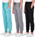 Girls' Dry-Fit Jogger Sweatpants 3 Pack - Soft Athletic Comfort Real