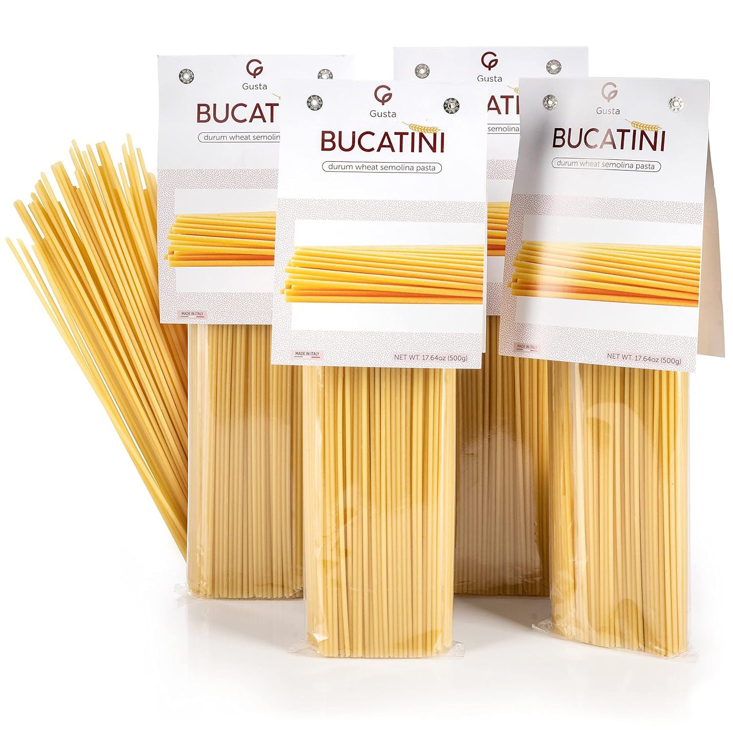 Gusta Bucatini Pasta Noodles - Authentic Italian Gourmet Pasta