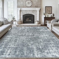 5x7 Area Rugs Washable Rug - Soft Low Pile Vintage Abstract Rug