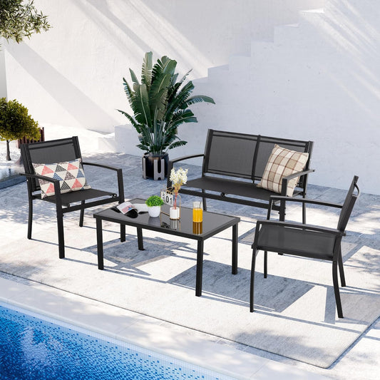 Shintenchi 4 Pieces Patio Furniture Set for Outdoor Comfort