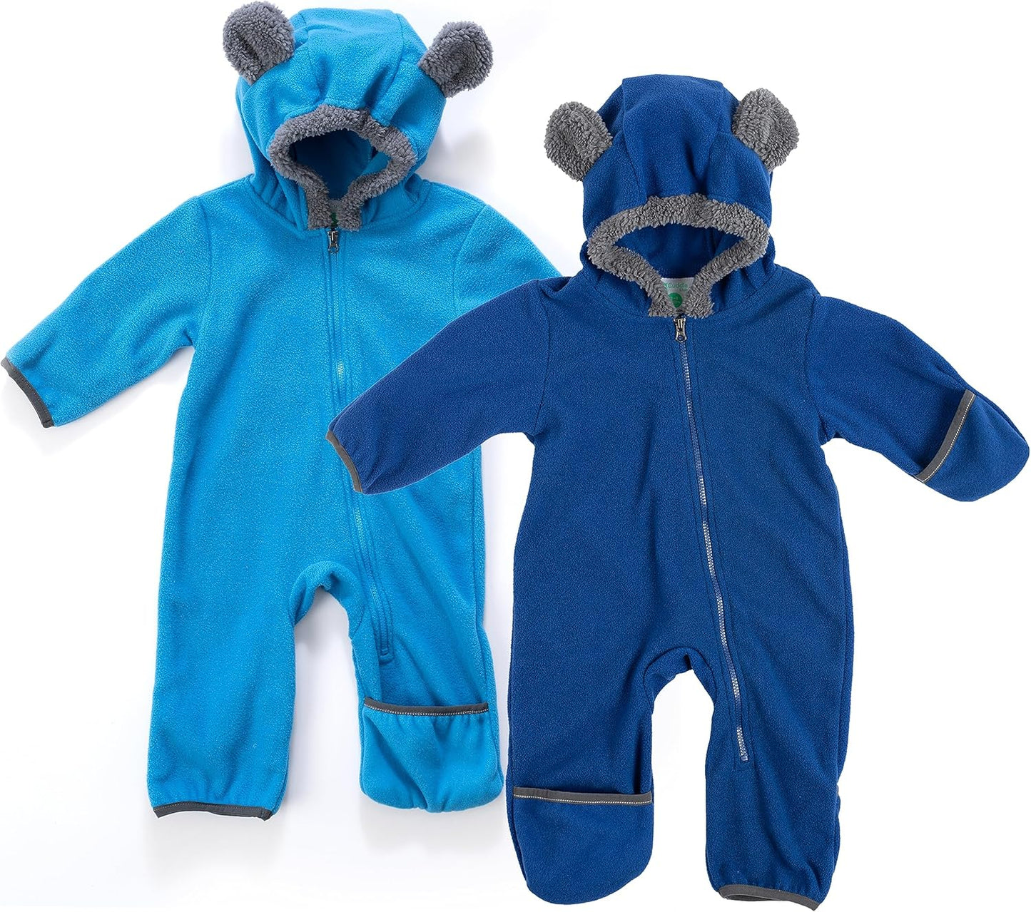 Cuddle Club Fleece Baby Bunting Bodysuit with Hood and Mittens