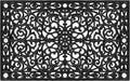 Gatsby Rubber Doormat 2ft6 x 4ft - Heavy-Duty Scroll Design