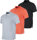 Mens Short Sleeve Dry-Fit Collared Polo Shirt 3-Pack - Active Comfort