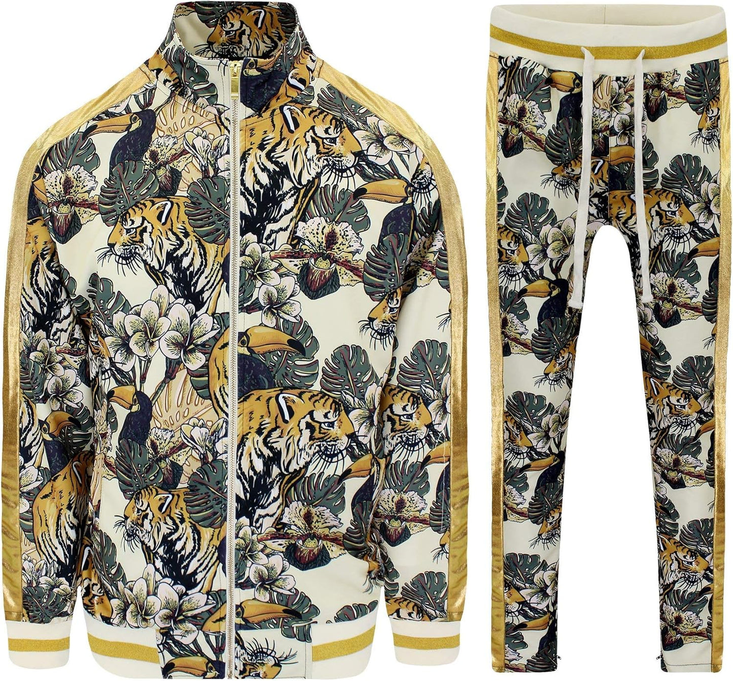 G-Style USA Men's Tiger Pattern Tracksuit Sets for Comfort and Style