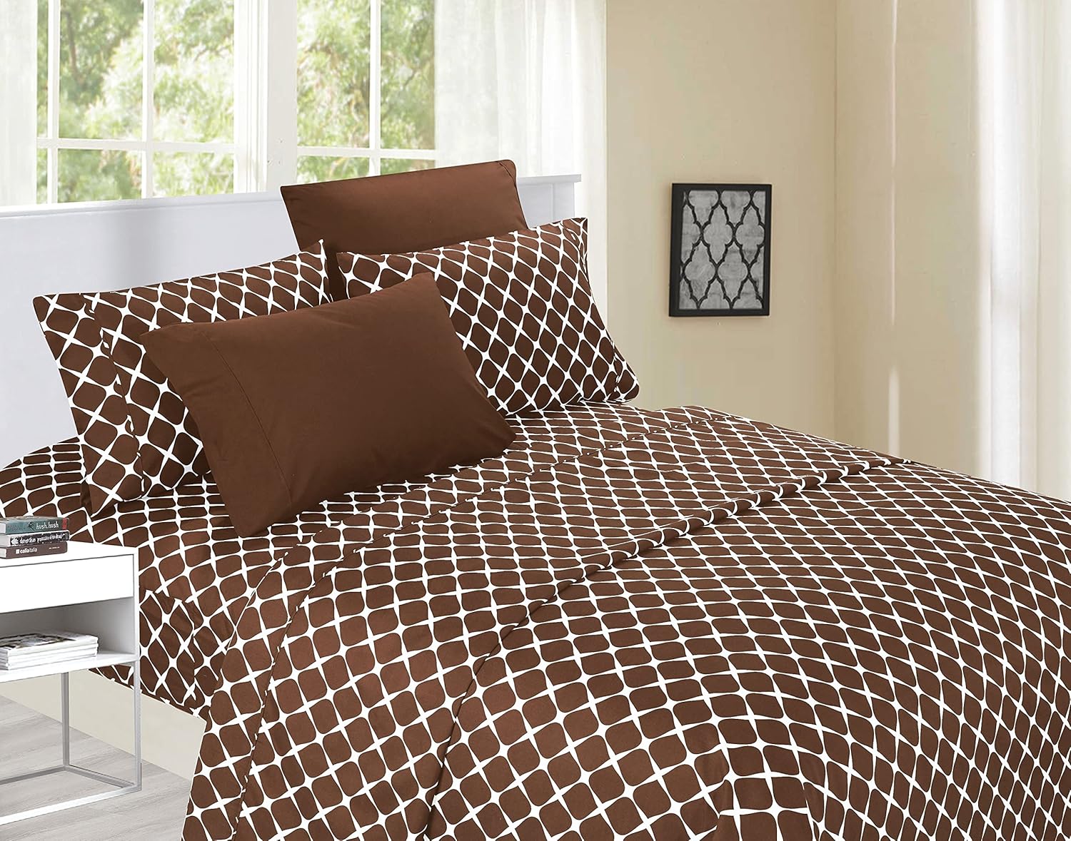 Elegant Comfort 6-Piece Bed Sheet Set - Luxurious Microfiber
