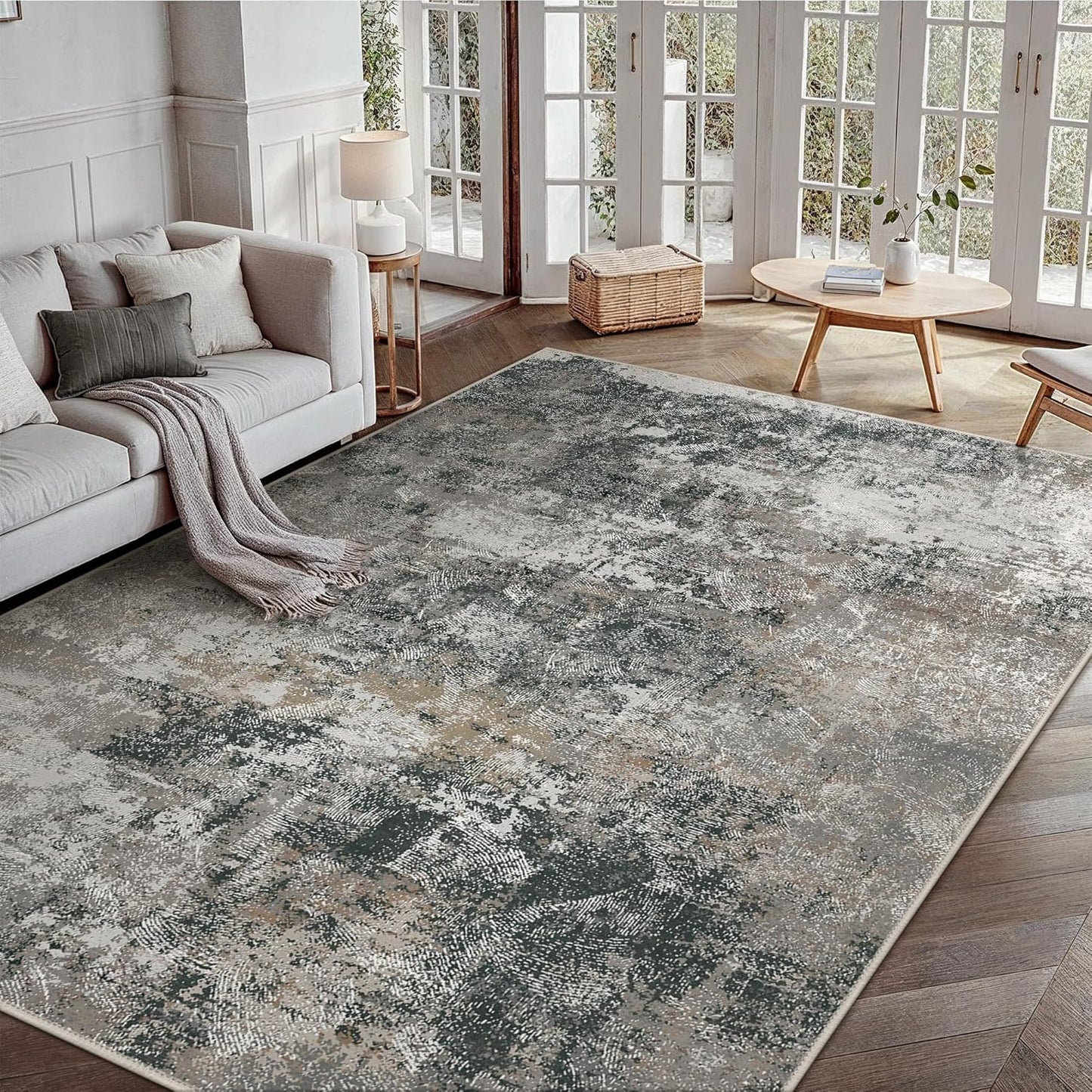 GENIMO Washable 8x10 Area Rugs for Living Room, Soft Carpet