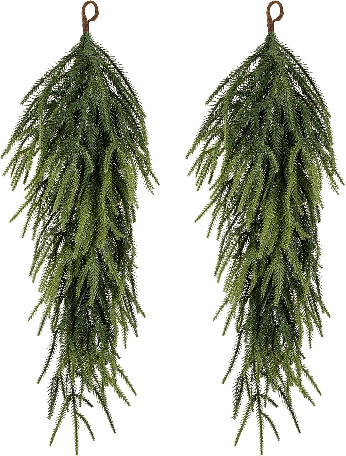 30 Inch Extra Length Artificial Christmas Teardrop Swag Set