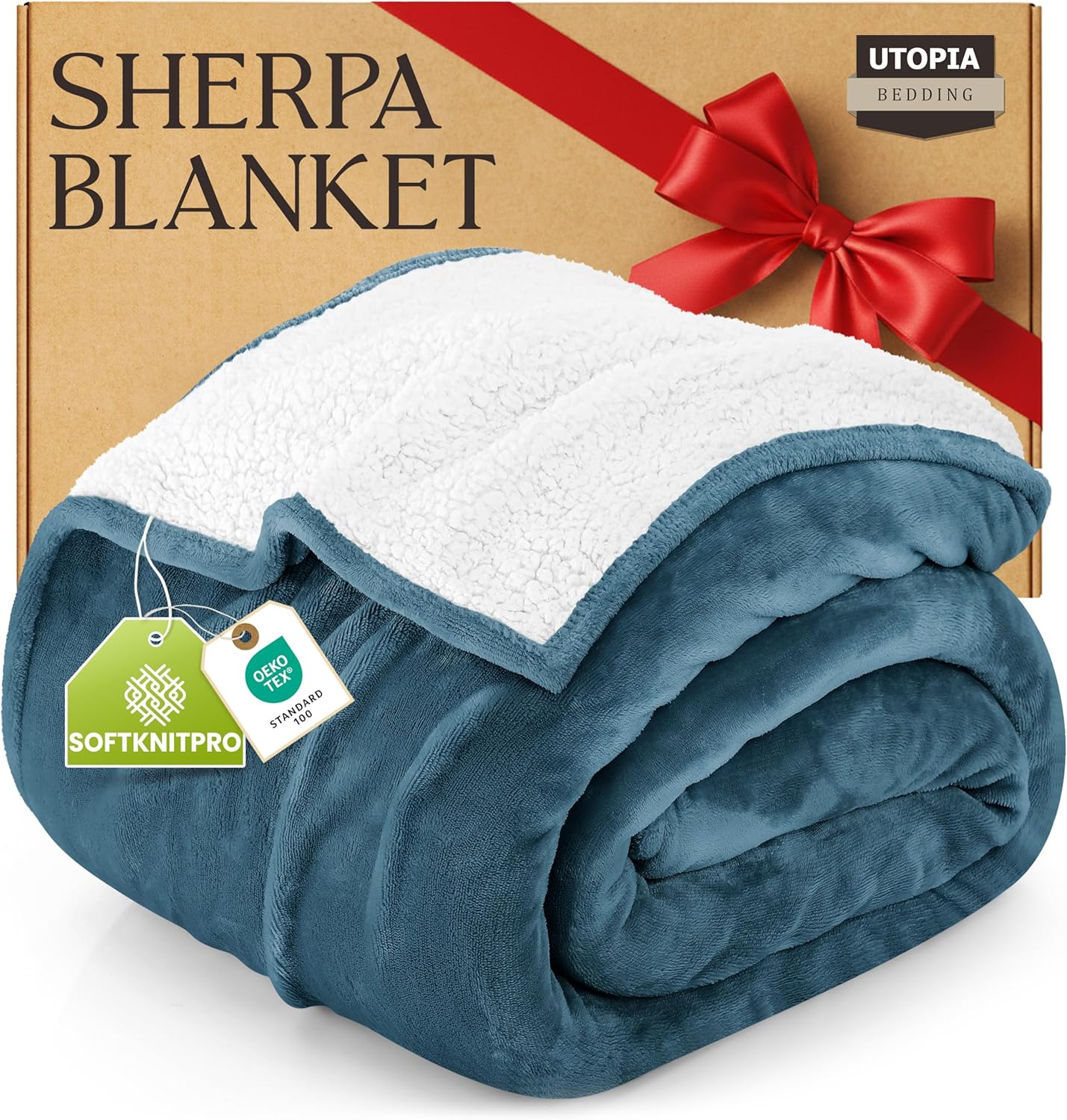 Utopia Bedding Sherpa Blanket King Size - Soft Plush Fleece