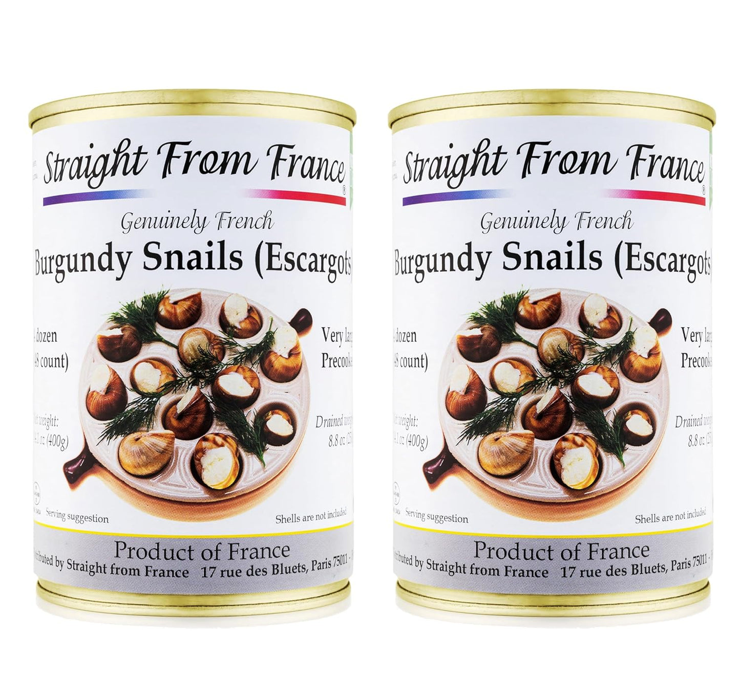 Genuine Helix Pomatia Canned Escargots Snails from France