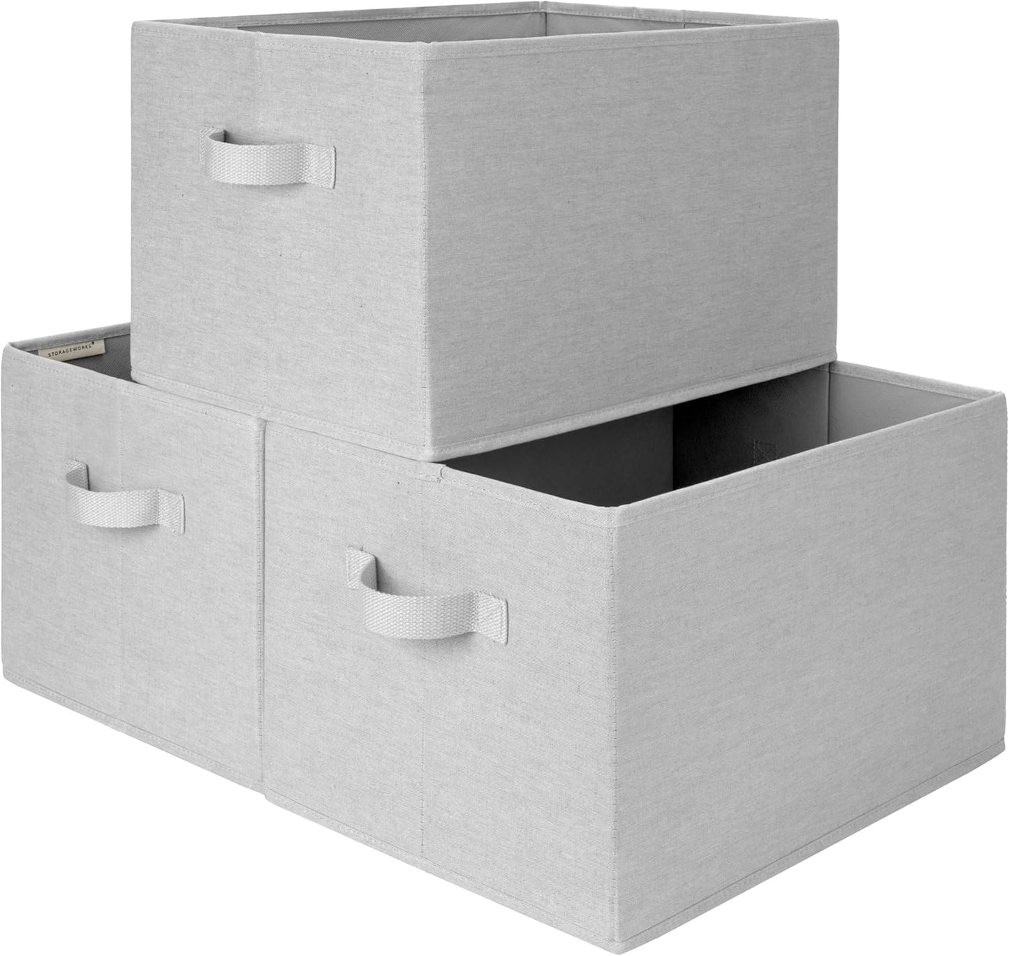 StorageWorks Storage Baskets for Shelves - Extra Large 3-Pack
