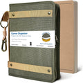 le vent A5 Journal Notebook Cover Waxed Canvas Organizer - Refillable