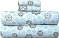 Bliss Casa 4 Piece Cotton Flannel Sheet Set Queen - Warm, Deep Pockets