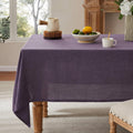 Linen Tablecloth for Rectangle Table 60x120 in Purple - Farmhouse