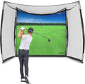 Range Cage 10 x 8 ft Golf Practice Hitting Net with Printed Impact