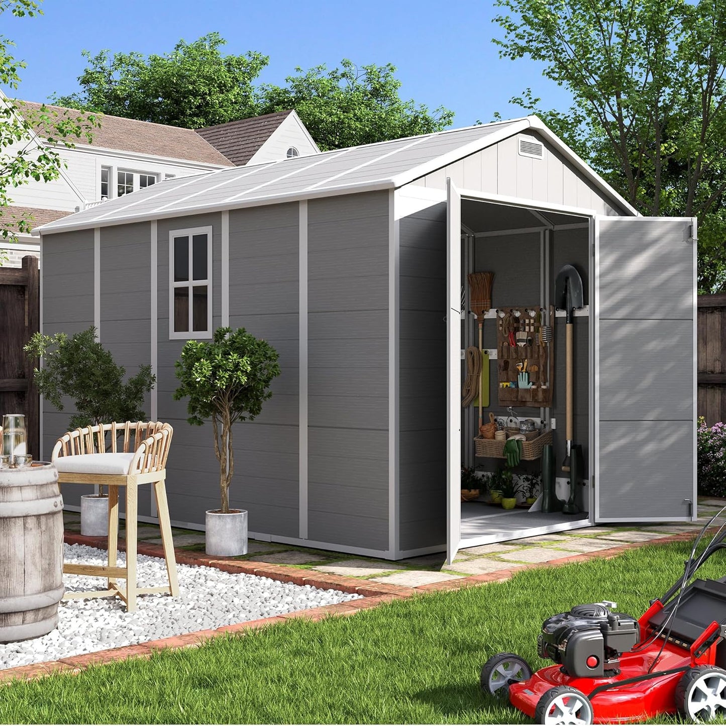 UDPATIO Outdoor Storage Shed 7.5x10.7 FT for Your Backyard
