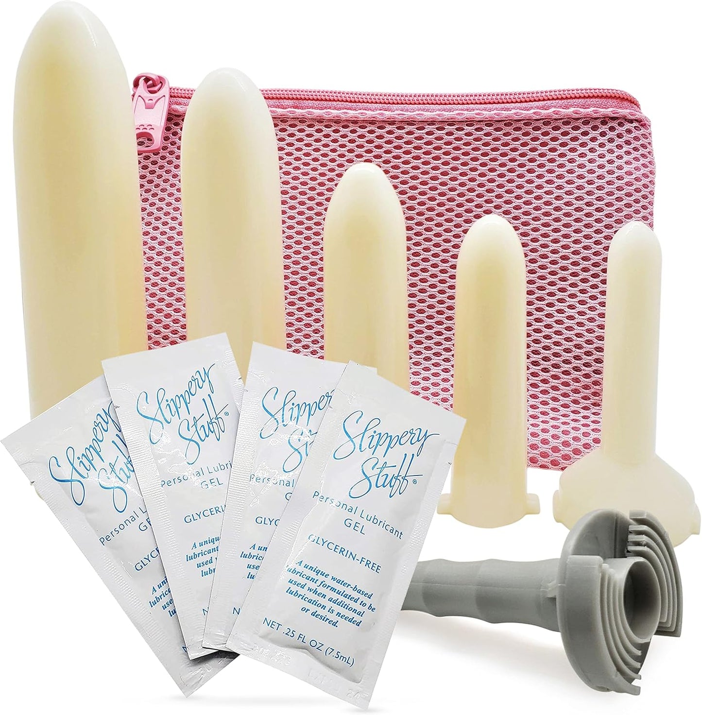 Set of 5 Plastic Dilators with Travel Bag and Lubrication