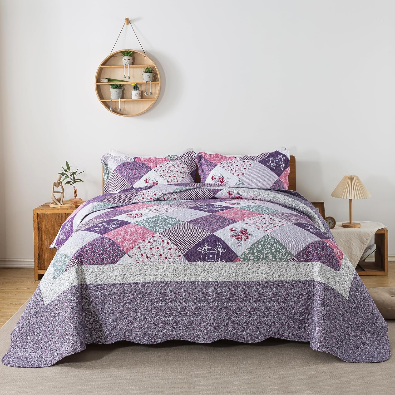 HoneiLife King Size Quilt Set - Lightweight Reversible Bedspread