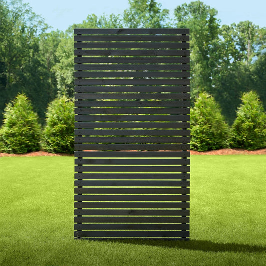 6ft H x 3.1ft W No Dig Enclo Charcoal Wood Privacy Screen