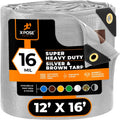 12ft x 16ft Super Heavy Duty 16 Mil Silver/Brown Poly Tarp Cover