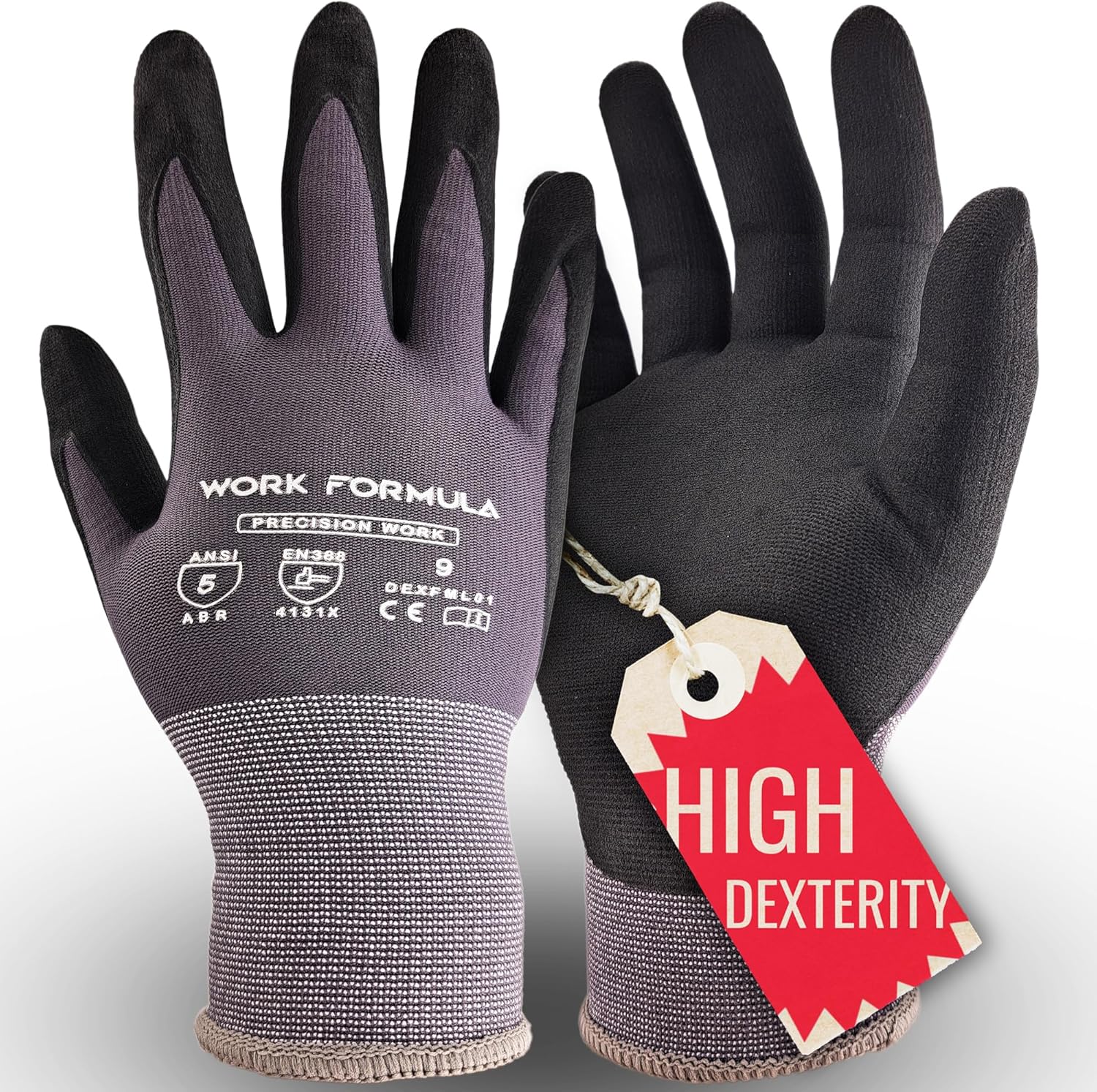 Premium Thin Nitrile Work Gloves - Superior Dexterity! XS-3XL