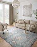 Margot Collection MAT-06 Denim/Multi 3ft-6in x 5ft-6in Accent Rug