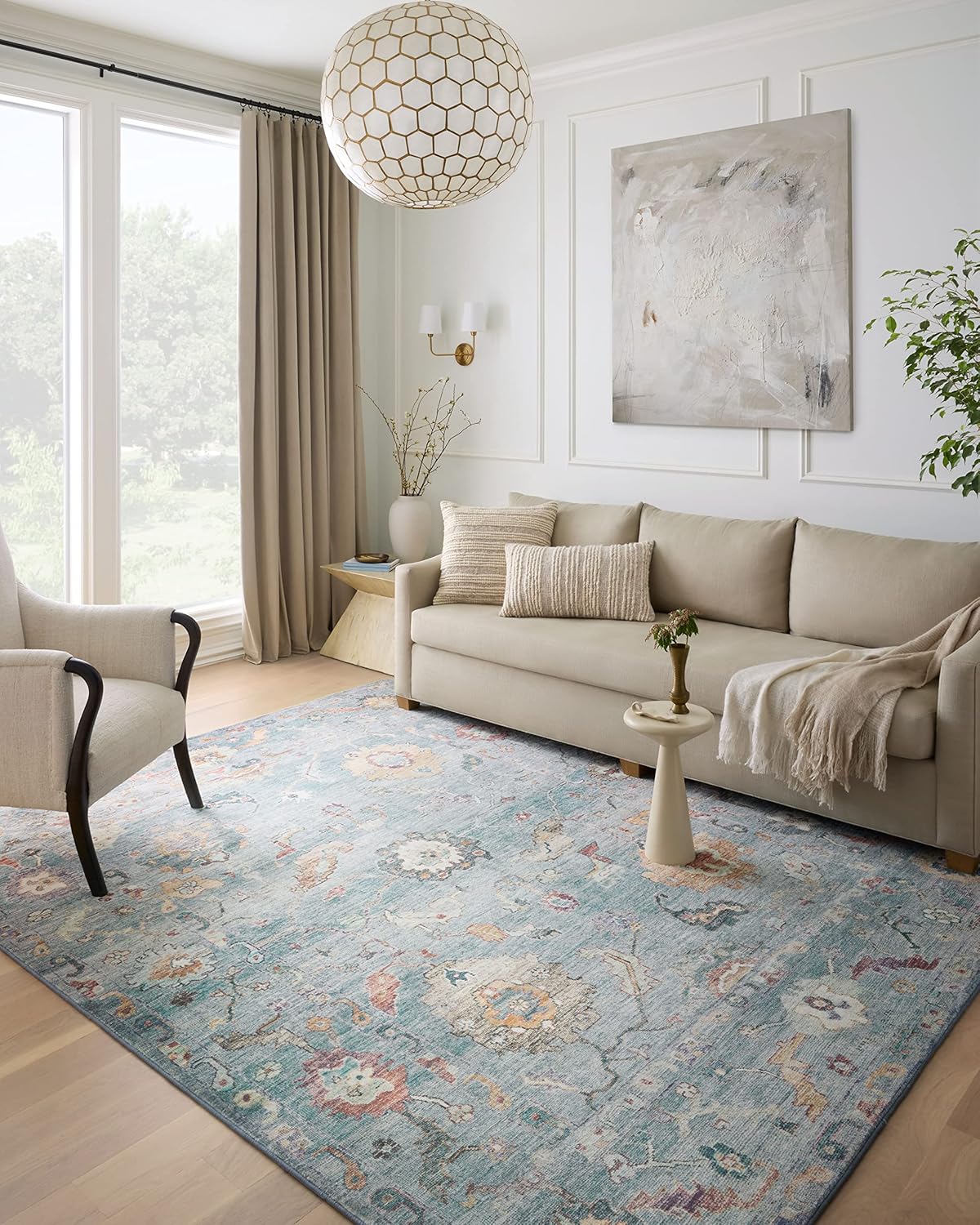 Loloi Margot Collection Denim Multi Accent Rug for Any Room