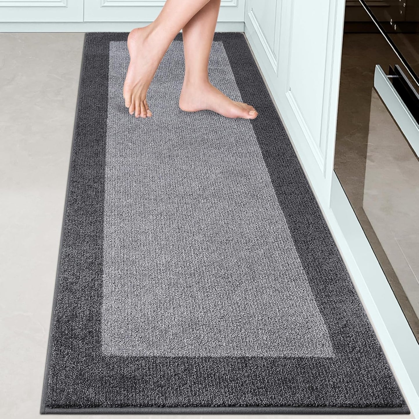 Machine Washable Kitchen Rug 24in x 72in, Non Slip Mat for Floors