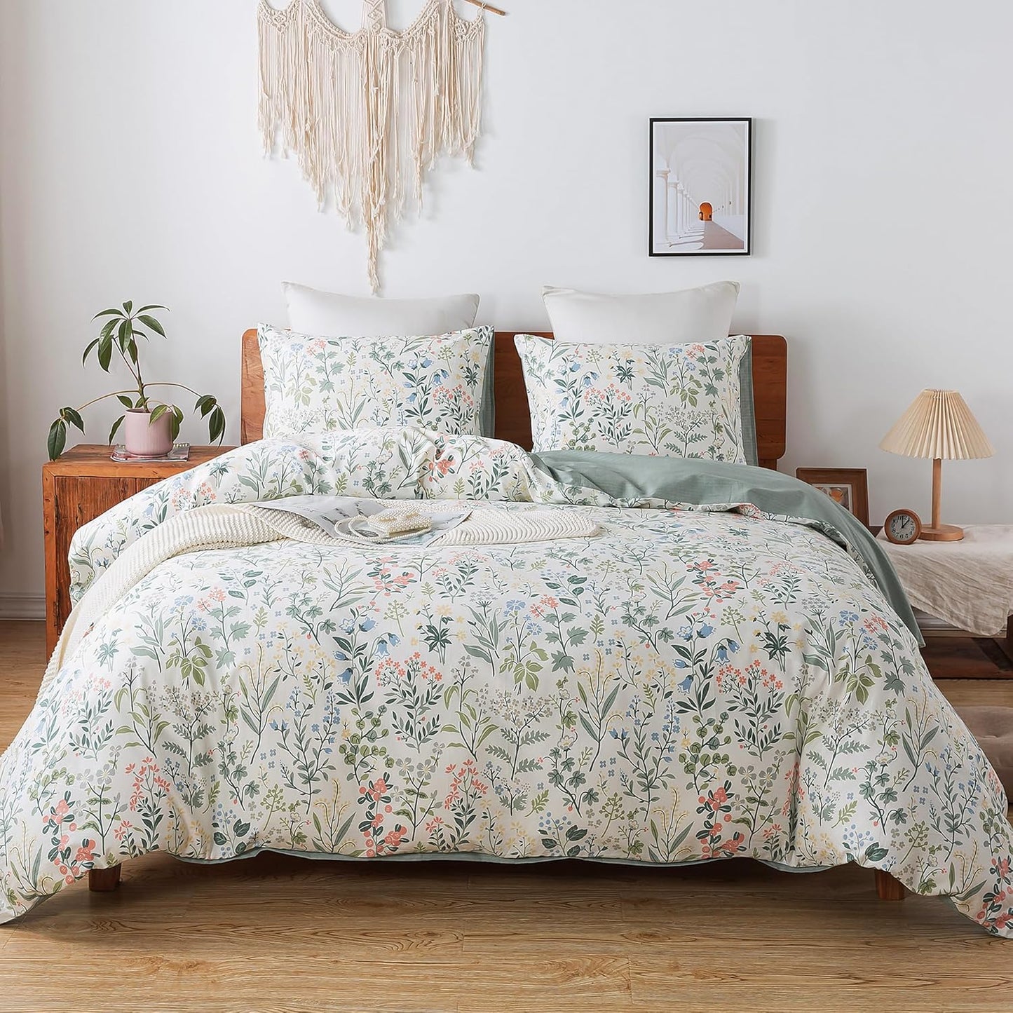 HoneiLife King Size 100% Cotton Floral Duvet Cover Set Review