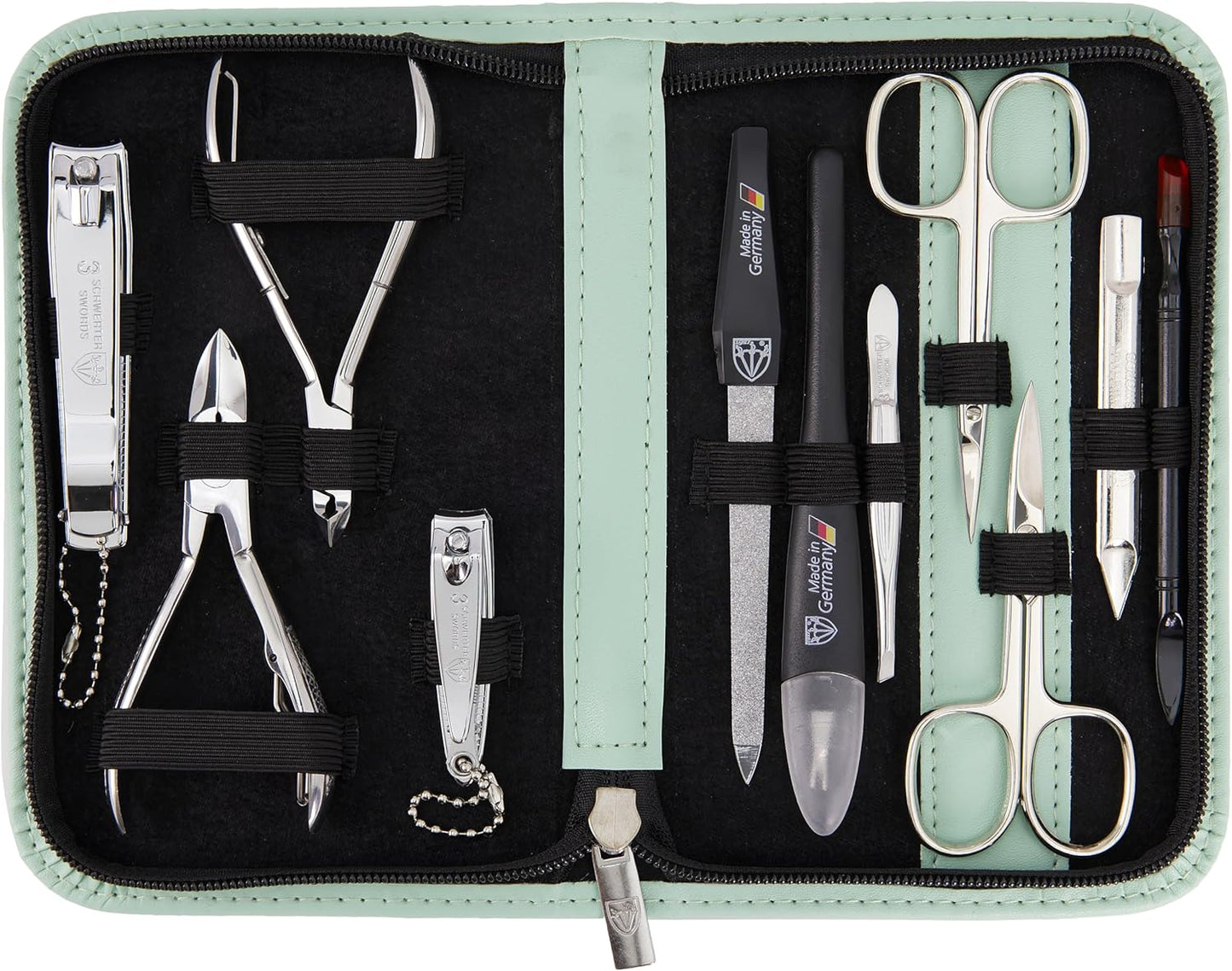 3 Swords Germany 10 Piece Manicure Pedicure Grooming Kit Set