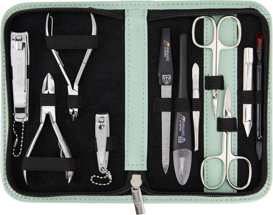 3 Swords Germany 10 Piece Manicure Pedicure Grooming Kit Set