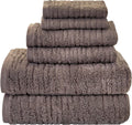 CloudSoft Cotton Luxury 6 Pc Towel Set - Plush, Spa-Like Feel