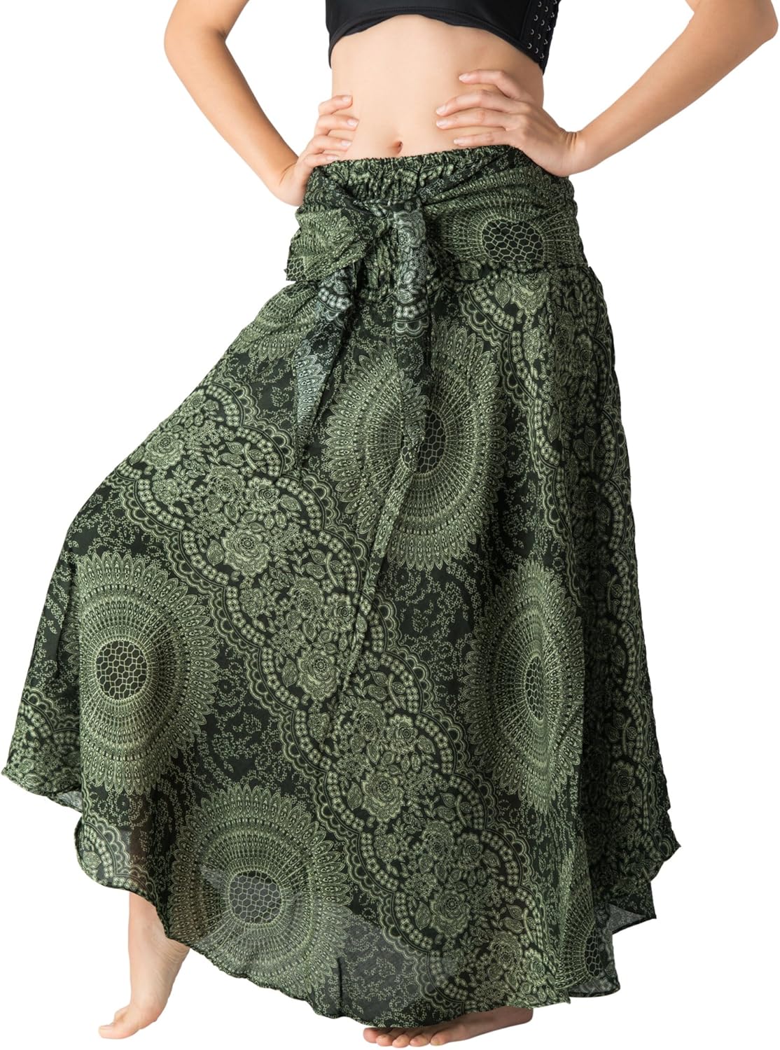 Long Skirts for Women Maxi Boho Skirt Floral Print Style