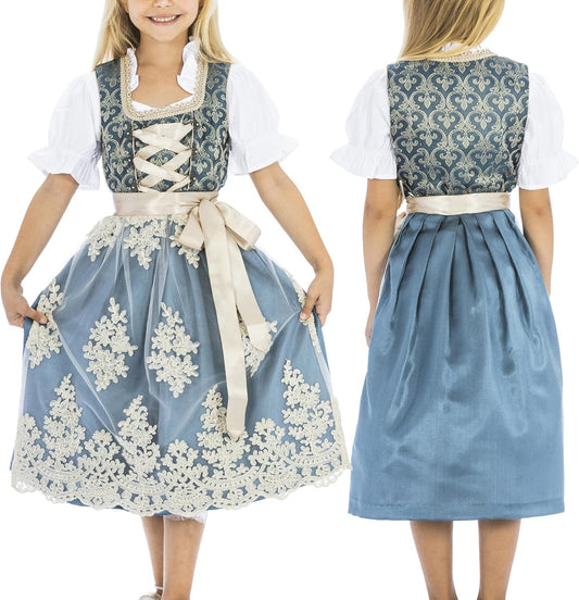 Bavarian Dirndl Dress for Kids - Authentic German Outfit