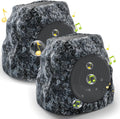 Ultimate Solar Rock Speakers - 60W Deep Bass, Auto-Pair, IPX7, 2 Pack