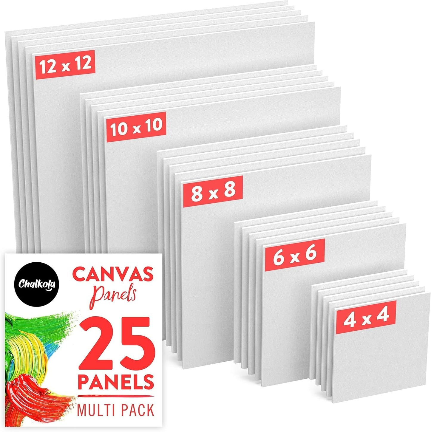 Chalkola Paint Canvases Multipack - Perfect for All Artists
