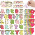 Chenille Embroidered Patches 160 Pc Set - Letters & Glitter Shapes