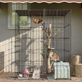 Oneluck Outdoor Cat House Cages Enclosure for Playful Cats