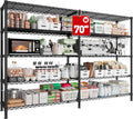 70 in W Metal Storage Shelves 5-Tier Wire Unit - Heavy Duty