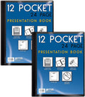 Dual Pack Black Bound Presentation Books | 24 Sheet Protectors | Art Portfolio