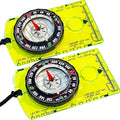 Orienteering Compass Pack of 2 - Waterproof Map Navigation Set