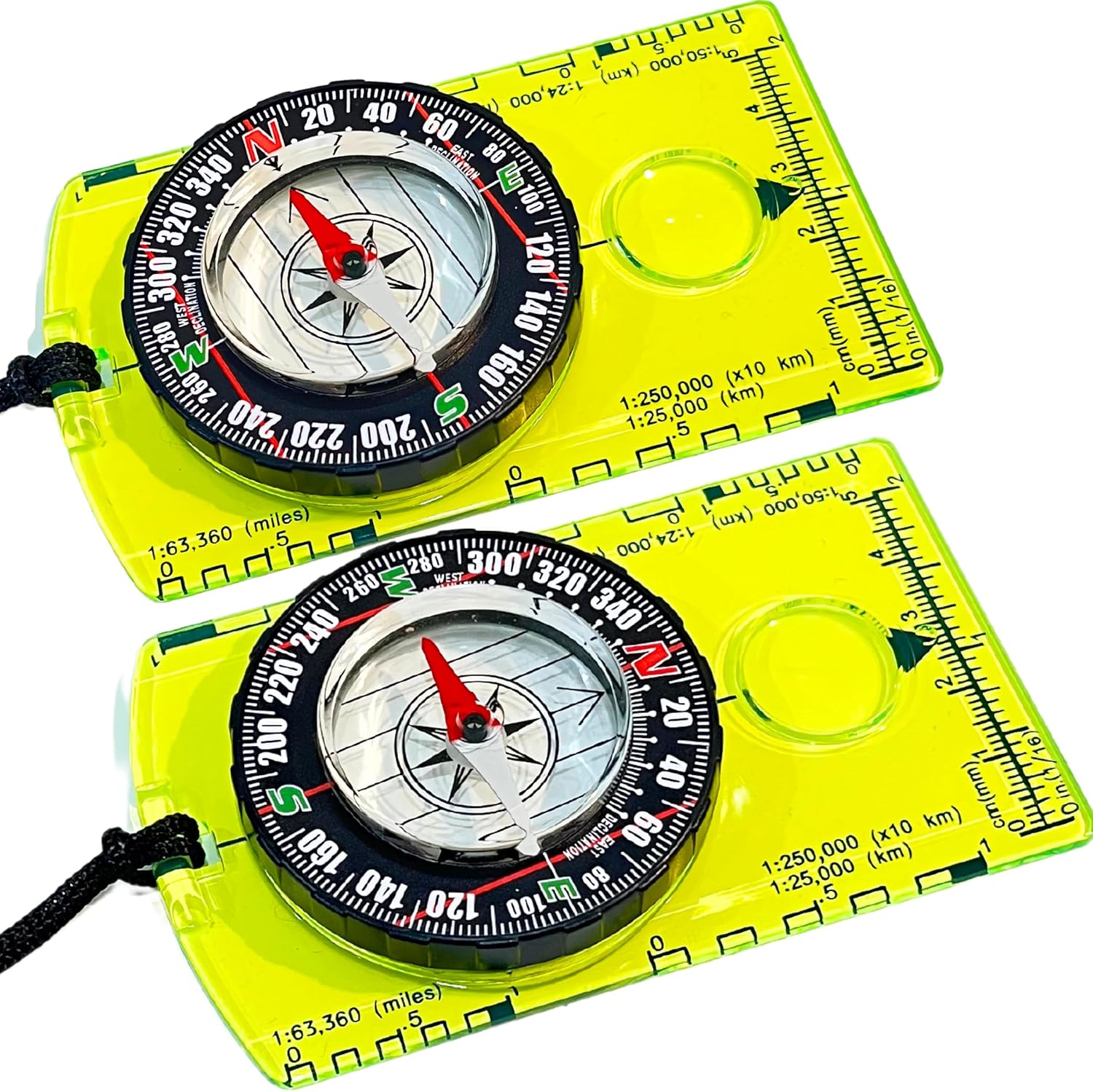 2-Pack Magnetic Orienteering Compass Set