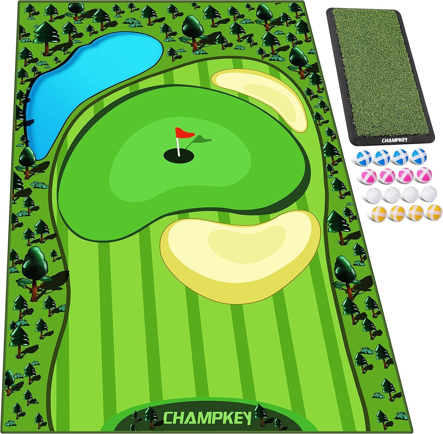 CHAMPKEY Premium Golf Chipping Green - Indoor & Outdoor Training