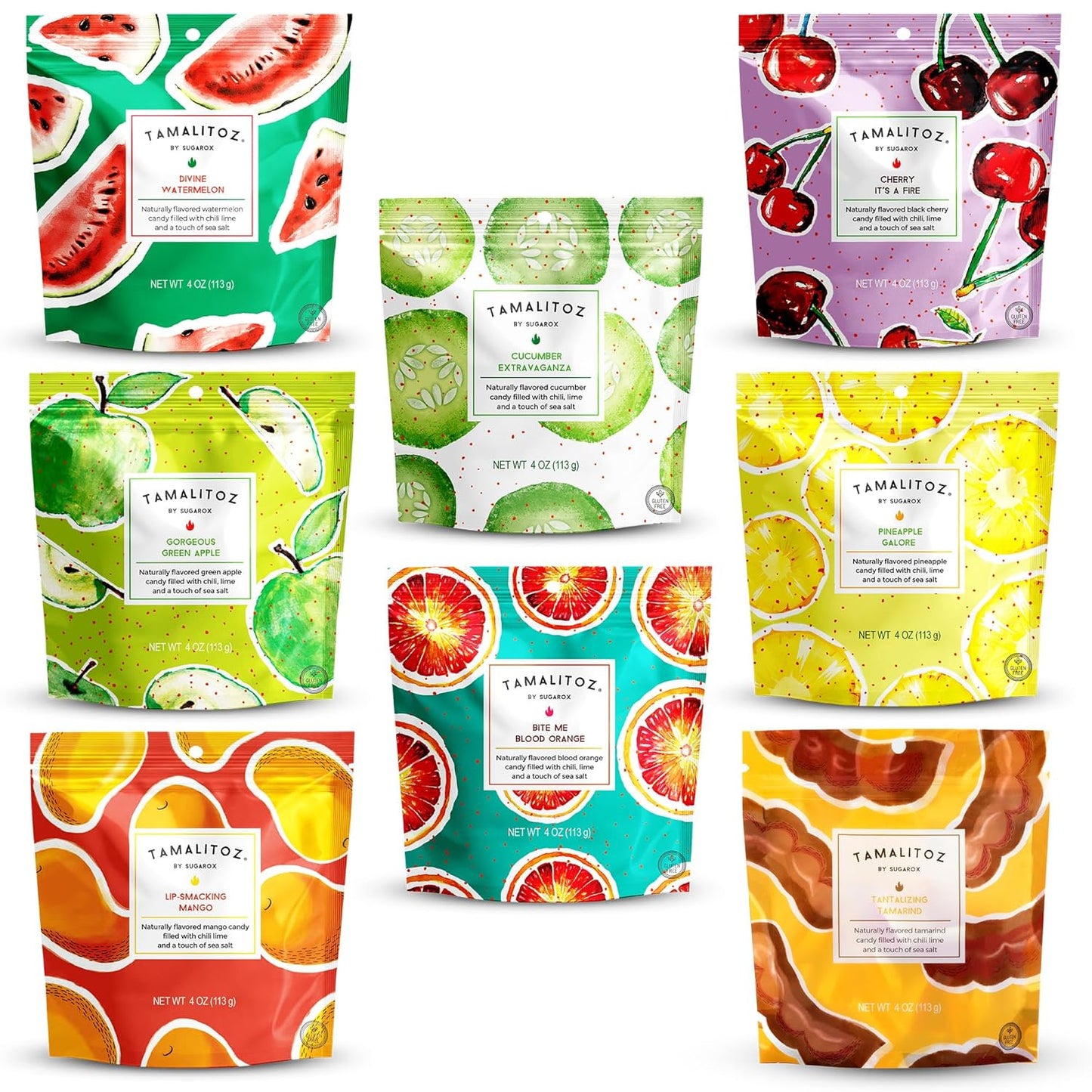Tamalitoz Spicy Mexican Hard Candy Variety Pack - 8 Flavors