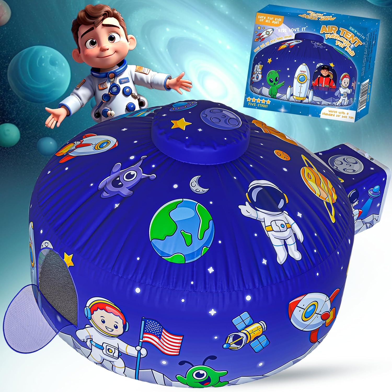 Skywin Inflatable Tent for Kids - Fun Playhouse with Door