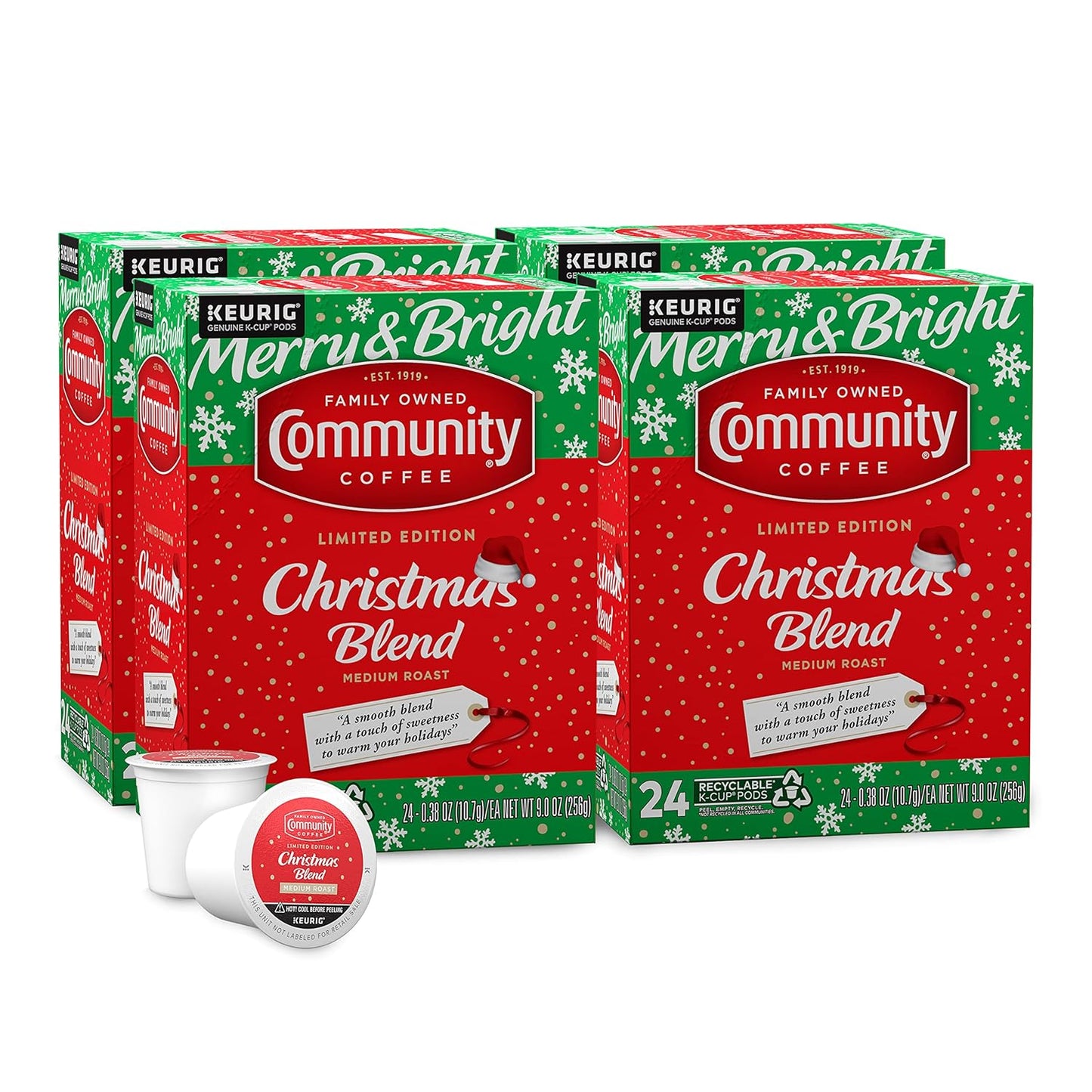 Community Coffee Christmas Blend Pods, 96 Count