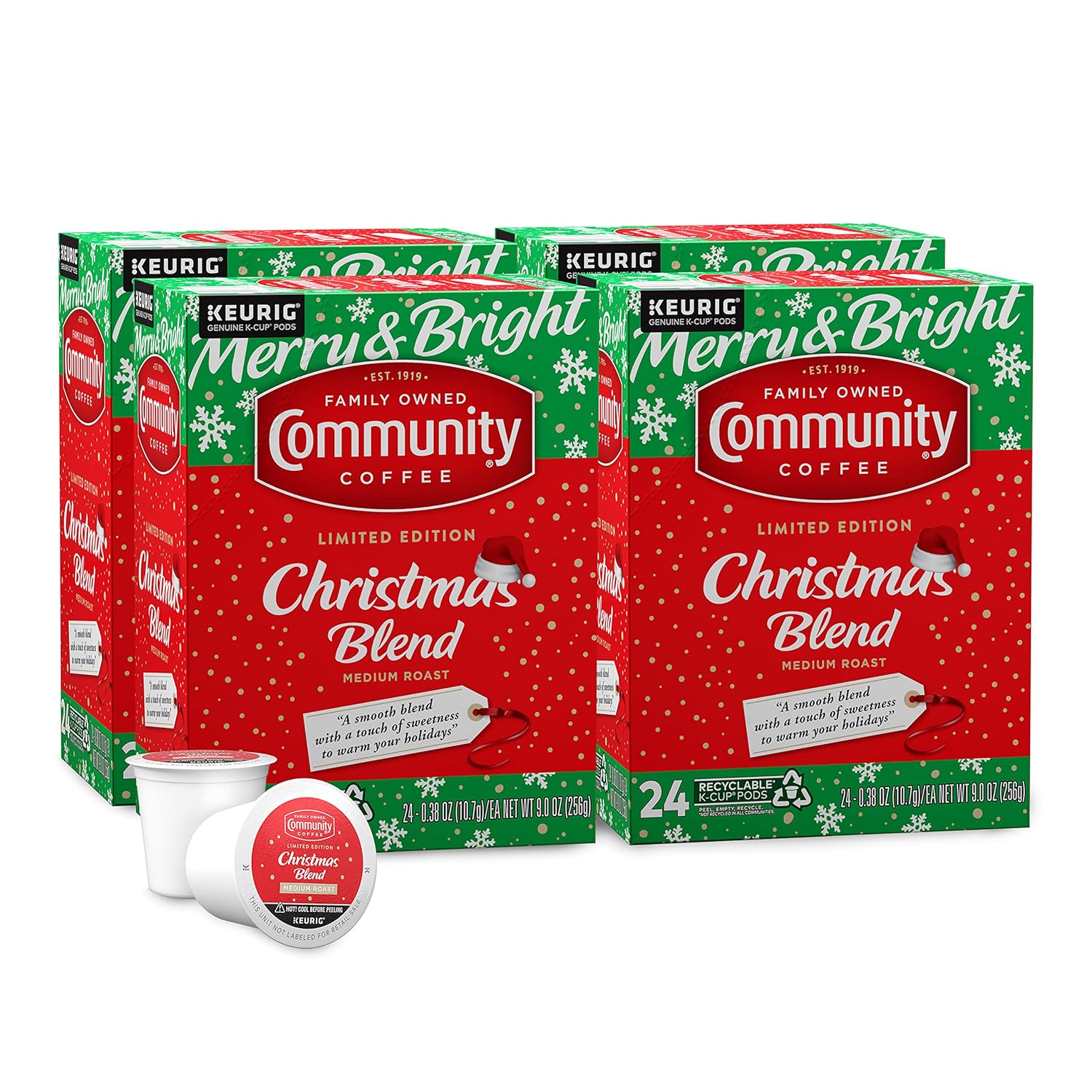 Community Coffee Christmas Blend Pods, 96 Count