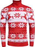 Men's Slim Fit Turtleneck Sweater - Warm, Soft Knit with Twist Pattern