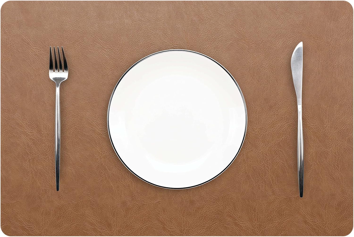 Set of 8 Faux Leather Placemats for Stylish Dining Experience
