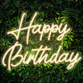 Happy Birthday Neon Sign 16.5in x 12.2in - Dimmable Warm White